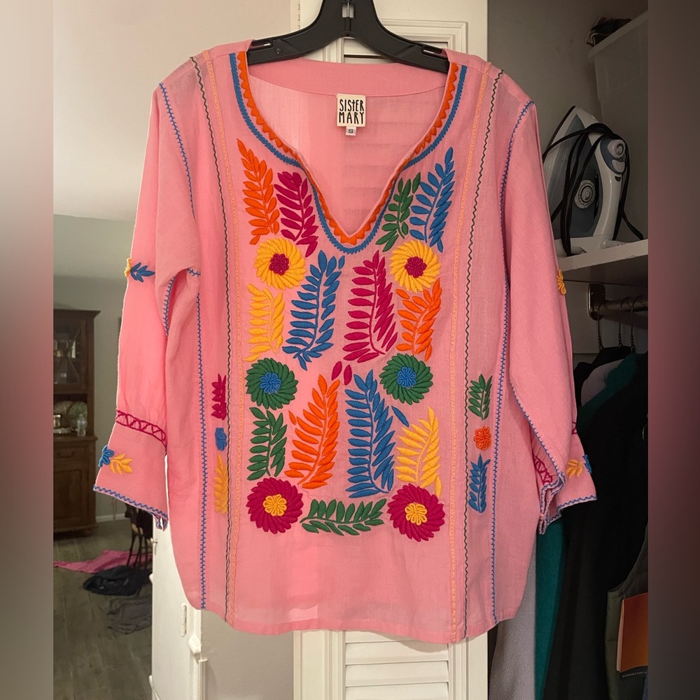 Light Pink embroidered top